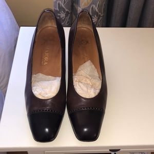 Vintage Majora brown leather heels size 40. (9)